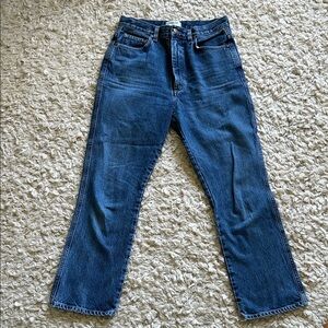 Agolde Women's 90s pinch waist Jeans in Dark Blue Denim